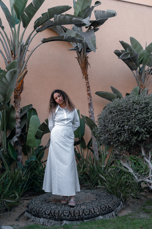 The Noura White Skirt