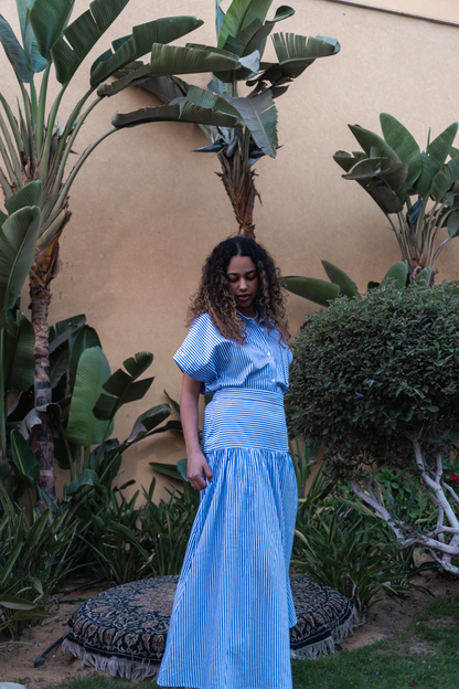 The Haya Striped Blue Set